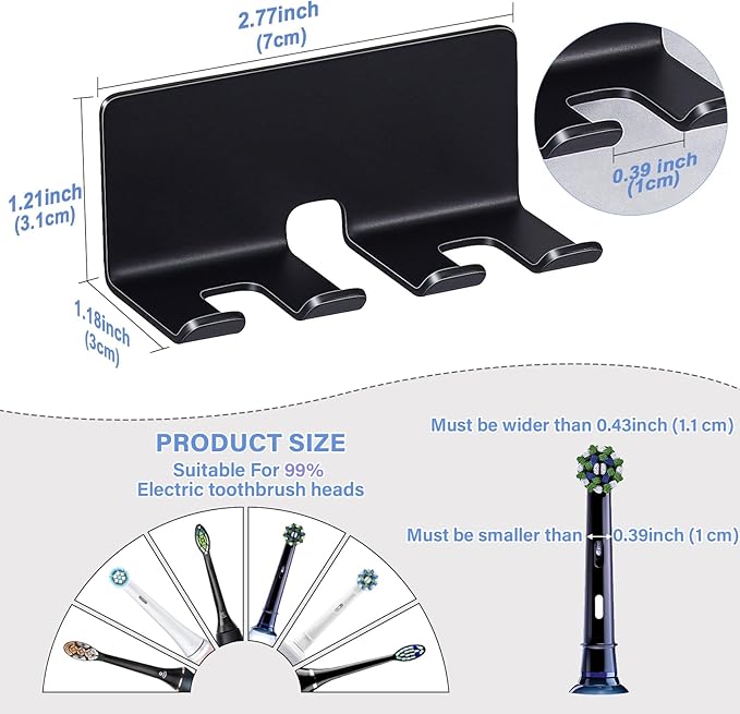 Electric Toothbrush Head Holder, Toothbrush Holders Wall Mounted, Electric