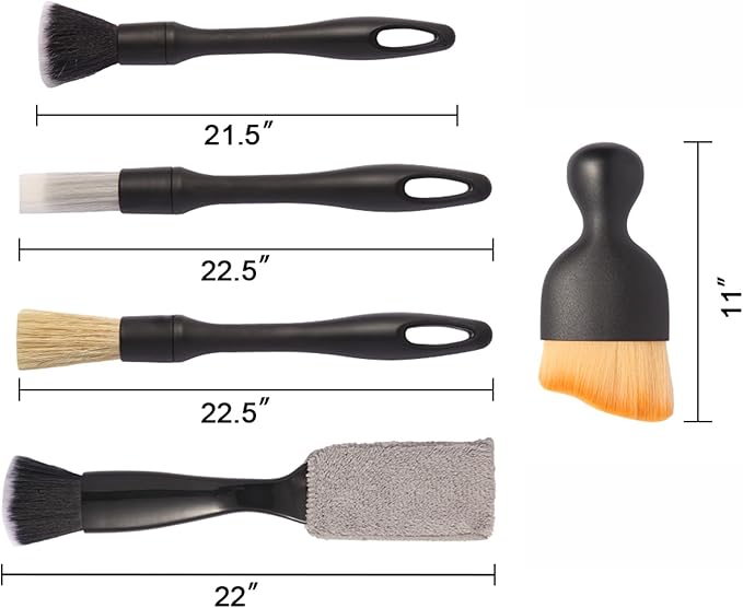 5PCS Car Detailing Brush Set