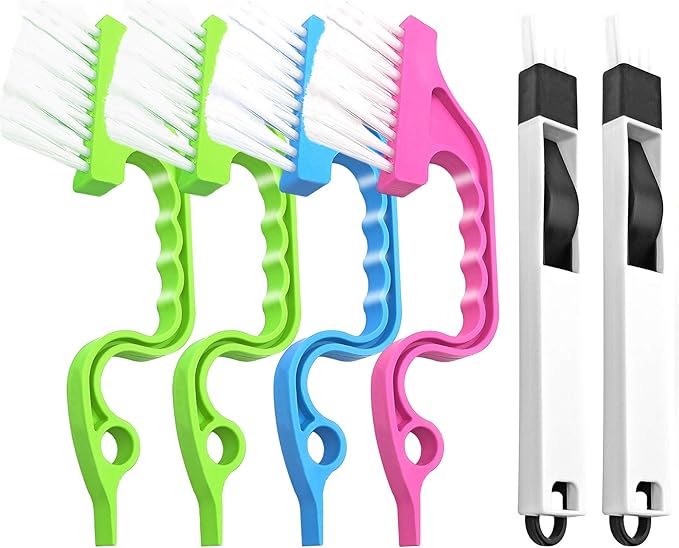 Crevice Gap Cleaning Brush Tool, 2 in 1 Dustpan Cleaning Brushes, Shutter Door