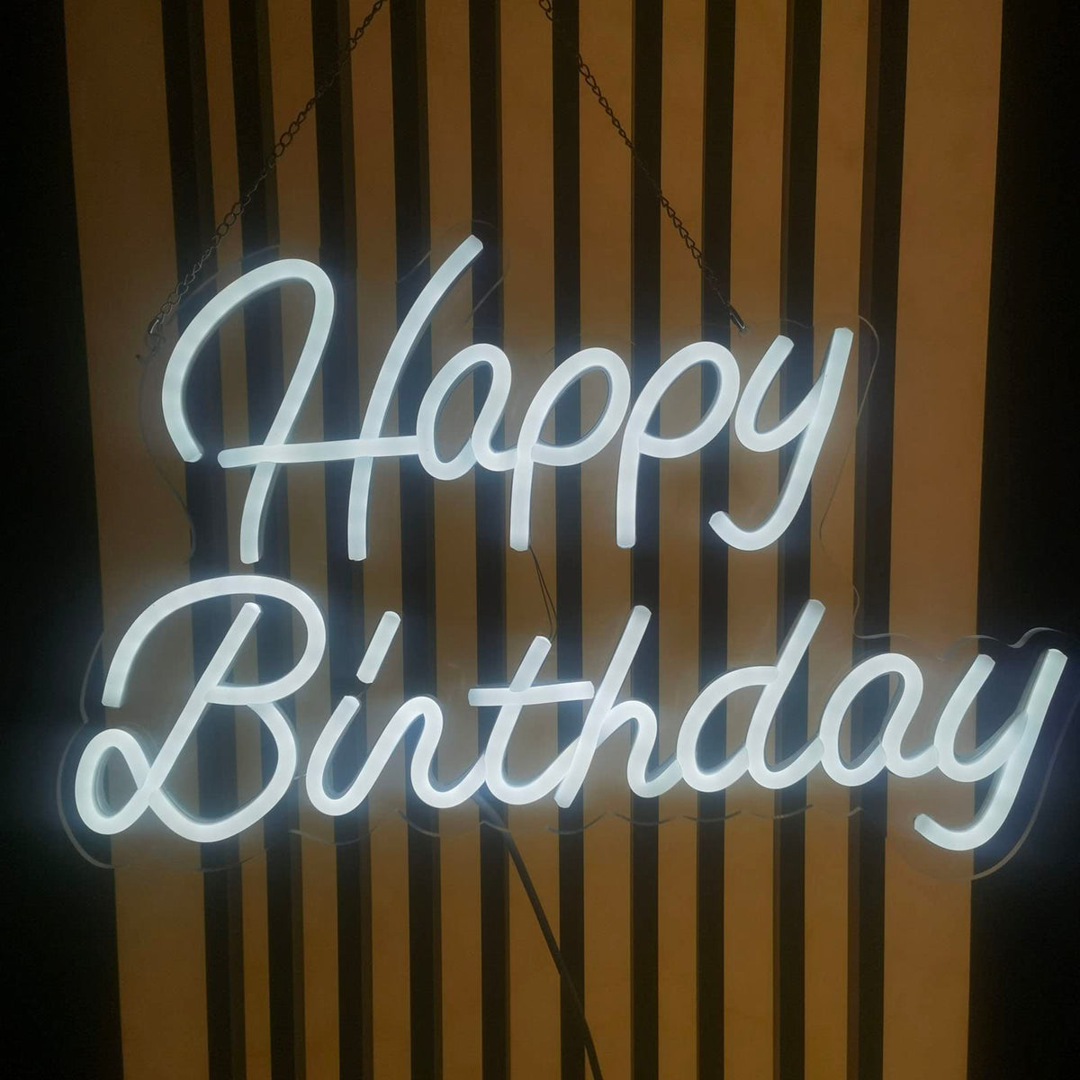 Neon Happy Birthday Sign Wall Decoration Lights Wedding Bar Cafe Christmas Home Party Decoration Kids Gift with Dimmable Switch Reusable Happy Birthday LED Neon USB 16.5x10 Inch
