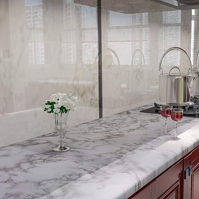 Art3d 200" * 17.3" Marble Paper Countertops