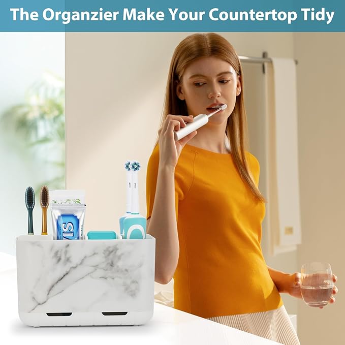 Boperzi Toothbrush Holders for Bathrooms Organizers and Storage, Large Tooth