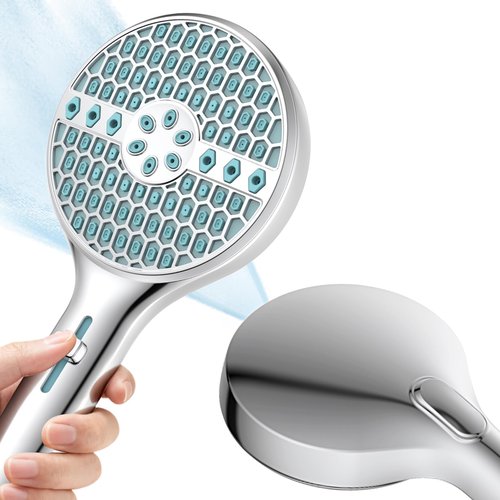High Pressure Handheld Shower Head, 9 Spray Modes Showerhead with Power Wash, 71" Extra Long Hose, Adjustable Shower Bracket, Leakproof Design, Easy Install, Chrome Finish
