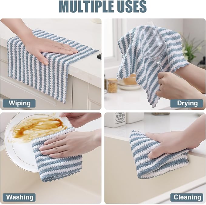 Homaxy 18 Pack Kitchen Dish Cloths, Ultra Soft and Absorbent Dish Towels