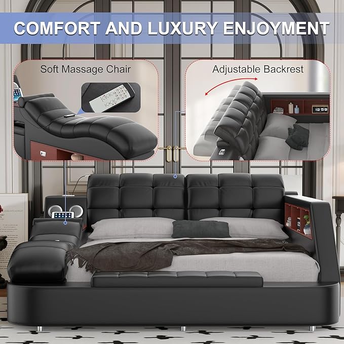 AF ARTISAN FURNITURE Queen Size Smart Multifuncional Bed Frame