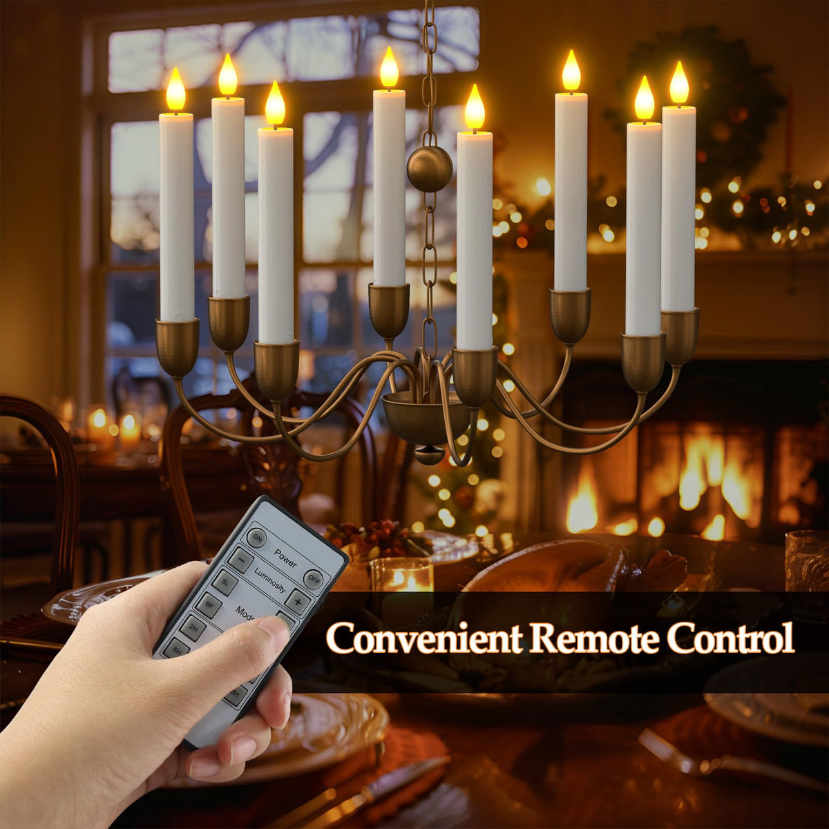 PChero 10 Pcs Rechargeable Flameless Taper Candles with Charging Station, 6.7" LED Candles with Remote & Timer, Battery Operated Flickering Tapered Candlesticks for Window Wedding Christmas Home Decor