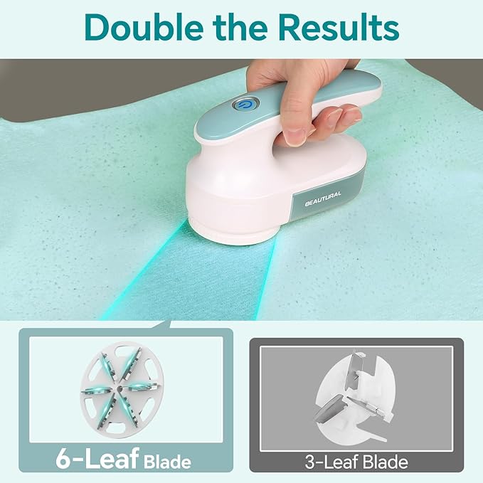 BEAUTURAL Fabric Shaver and Lint Remover, Rechargeable Sweater Defuzzer
