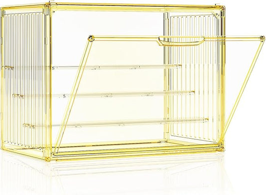 Clear Yellow Acrylic Figure Display Case