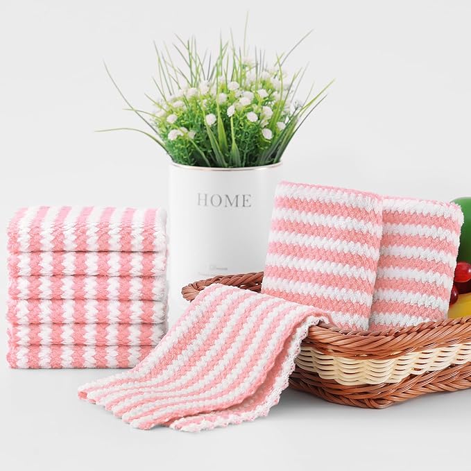 Homaxy 12 Pack Kitchen Dish Cloths, Ultra Soft and Absorbent Dish Towels