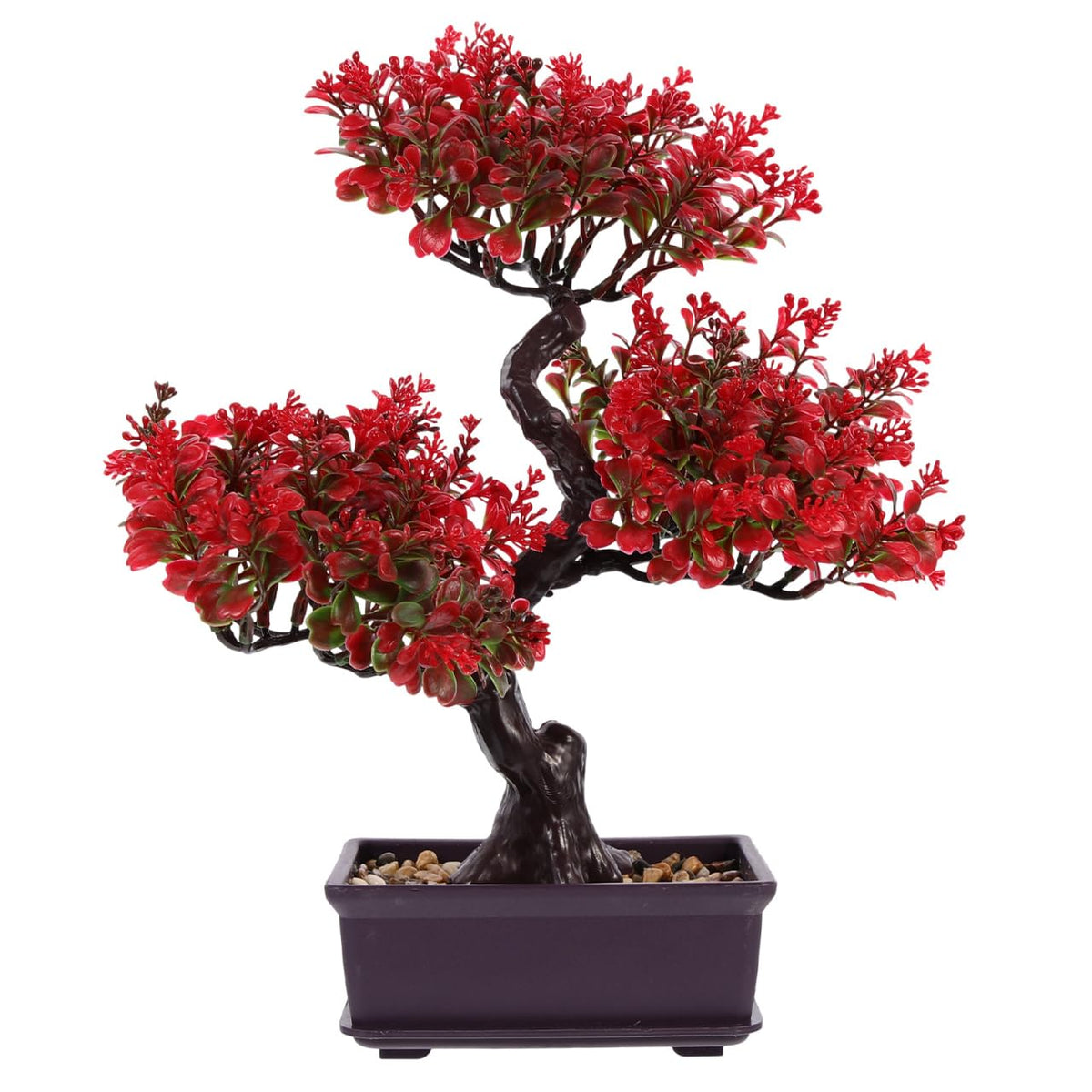 Cabilock Artificial Bonsai Tree Decor, Small Fake Plants Indoor for Home Office Desk, Faux Potted Plant Zen Japanese Trees for Men Living Room Shelf Decorations
