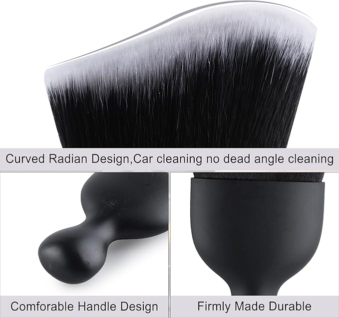 GaRhomxy Car Detailing Brushes, Car Interior Dust Sweeping Soft Brush, Soft