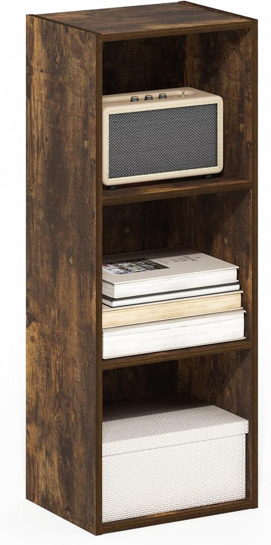 Furinno PASIR Book Shelf, 3-Tier Bookshelf, Open Storage Shelf Bookcase