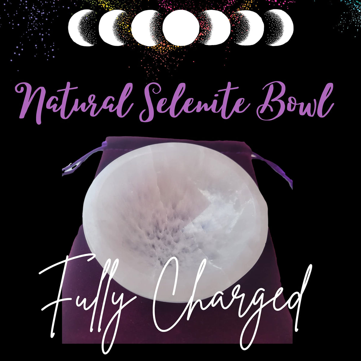 Worldly Finds Selenite Crystal Smudge Bowl 4 Inch, 6 Sizes, Hand-Carved, Moroccan Crystal Holder to Charge, Cleanse Crystals, Charging, Smudging Bowl, Spiritual Gifts, Wicca Supplies (4" Large)
