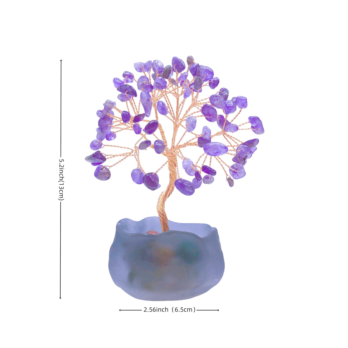 Amethyst Crystal Trees of Life Decor, Purple Gem Tree for Crystal Healing Handcrafted Gem Trees of Life for Home Decor (Amethyst)