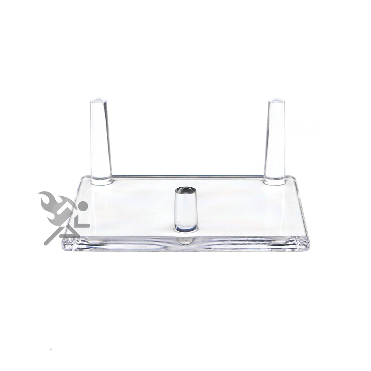 OnFireGuy 3.4" Three-Peg Acrylic Display Stand for Fossils, Minerals, Rocks, and Geodes, 1 Pack
