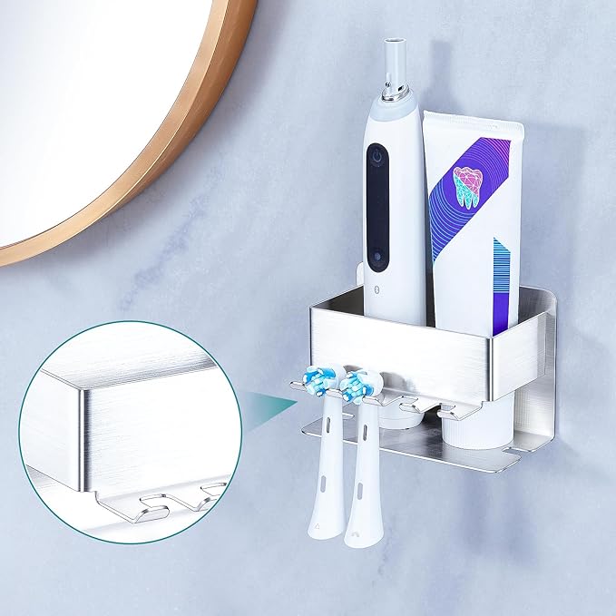 Toothbrush Head Holders, Electric Tooth Brush Head Holder, Adhesive Toothpaste