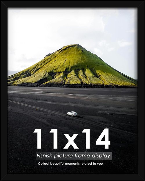 11x14 Black Picture Frame by [Brand Name] - Versatile Tabletop Display & Wall Mounting Options