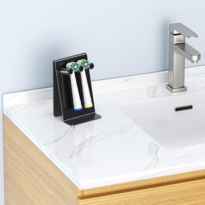 Electric Toothbrush Head Holder Adhesive or Tabletop, Tooth Brush Holder
