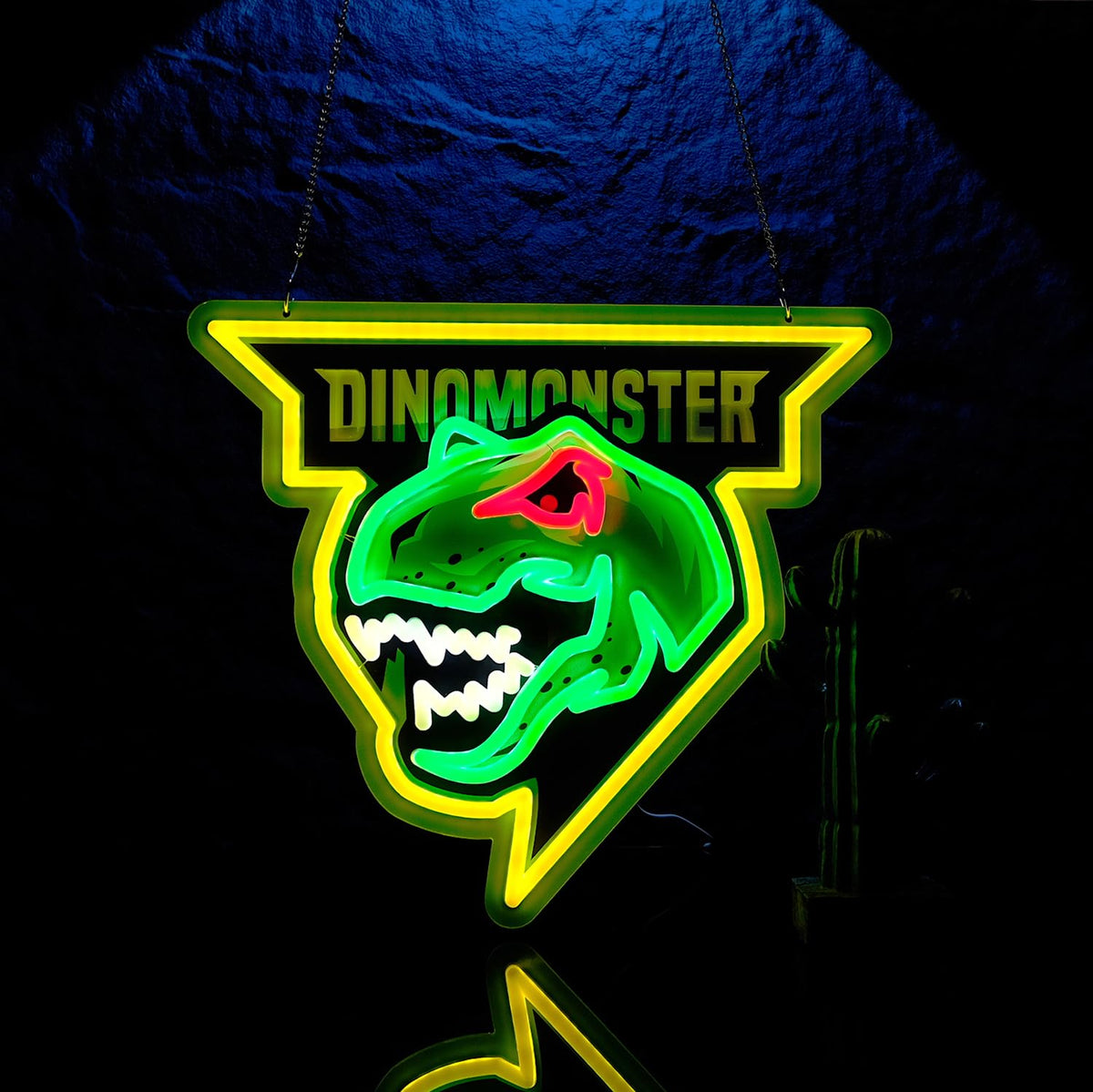 LIUISNEO Dinosaur Neon Sign,Innovative Integral Forming Process,With Dimmable Switch For All Holiday Party and Home Decoration