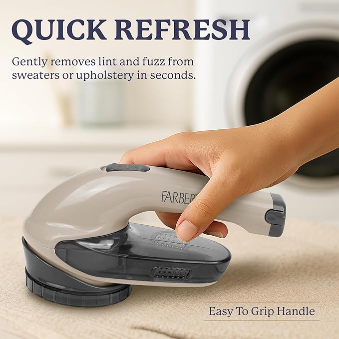 Farberware Fabric Shaver & Lint Remover Set–Battery Operated Sweater Shaver