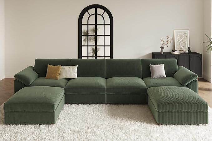 EASE MOOSE Oversized Sectional Modular Sofa, Large U Shape Sectional Couch Wide