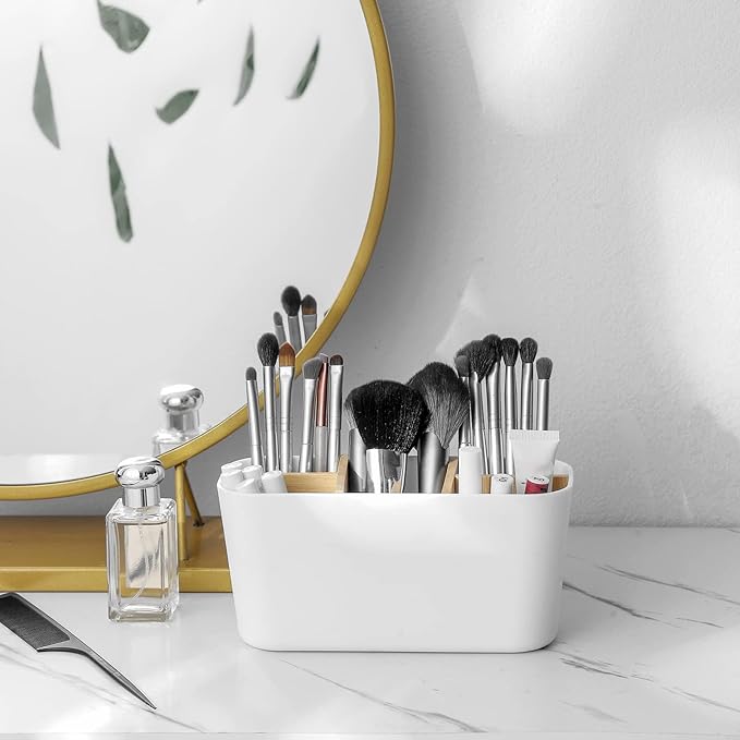 Toothbrush Holders for Bathrooms, Bamboo Tooth Brush Holder