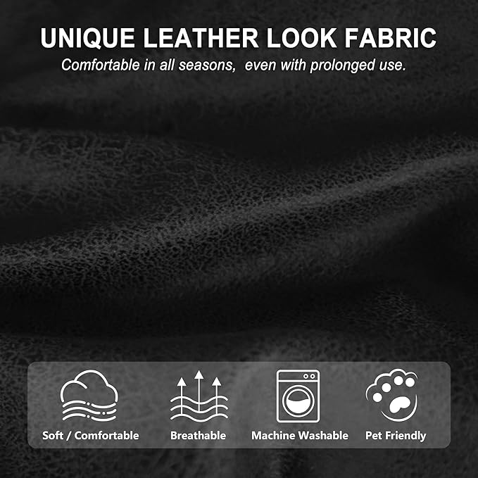 ANARACHON Leather Look Recliner Console Cover