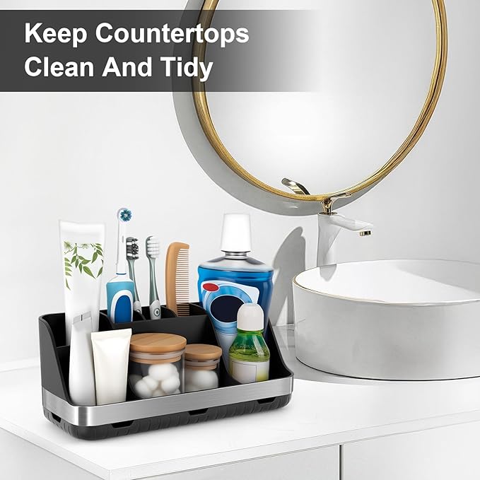 Black Toothbrush Holder