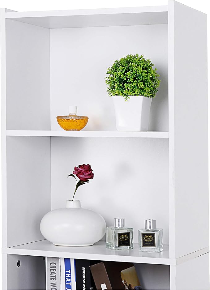 5 Tier Open Bookshelf, 52 Inch Bookcase Storage Rack