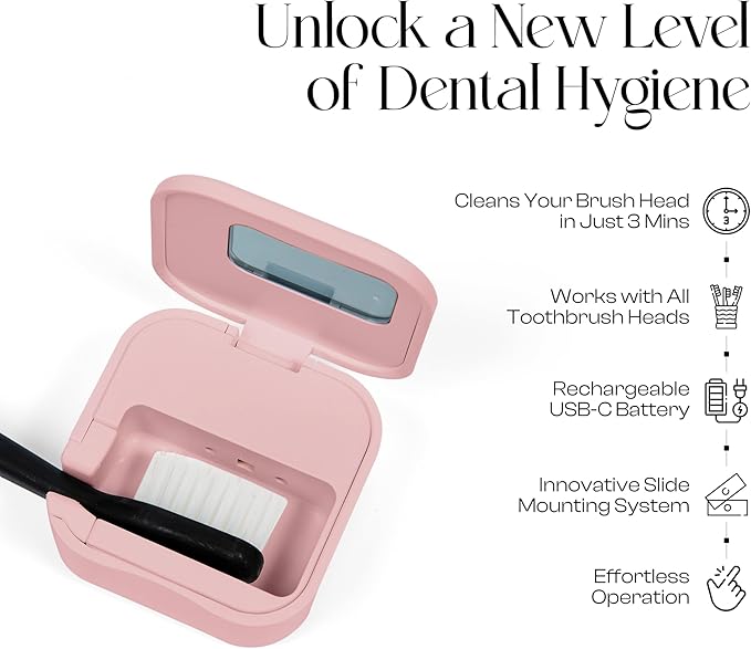 Mondano UV-C Toothbrush Sanitizer and Holder, Toothbrush Case