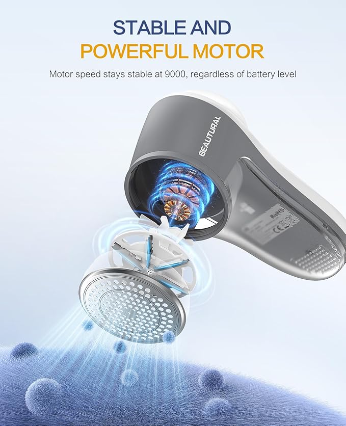 BEAUTURAL Fabric Shaver, Rechargeable Lint Remover