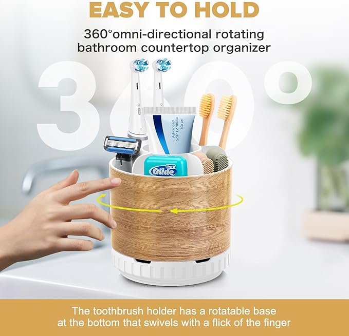 Wood Toothbrush Holders Organizers