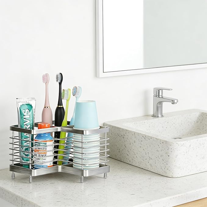 MYITYARD Toothbrush Holders for Bathrooms, Stainless Steel Electric Toothbrush