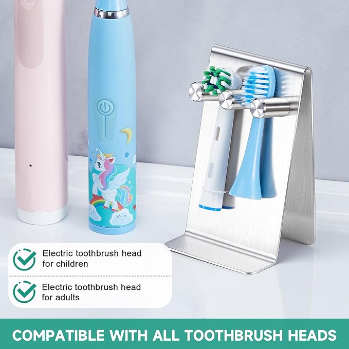 Electric Toothbrush Head Holder Adhesive or Tabletop, Tooth Brush Holder