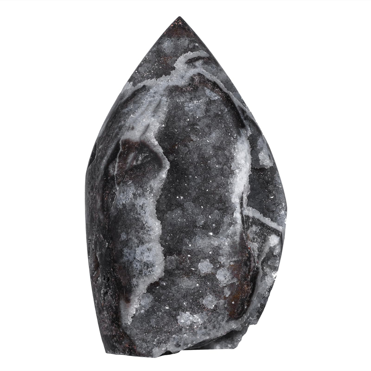 mookaitedecor Natural Sphalerite Geode Tower Crystal Cluster, Self-Standing Stone Point Rock Mineral Specimen for Collection Home Decor, 0.22-0.44 LB