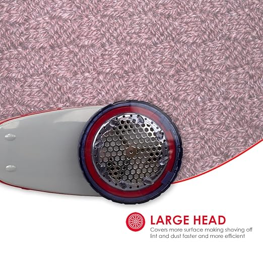 Large Battery Operated Portable Lint and Fuzz Remover Fabric Shaver