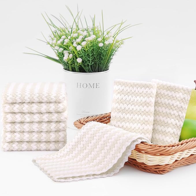 Homaxy 24 Pack Kitchen Dish Cloths, Ultra Soft and Absorbent Dish Towels