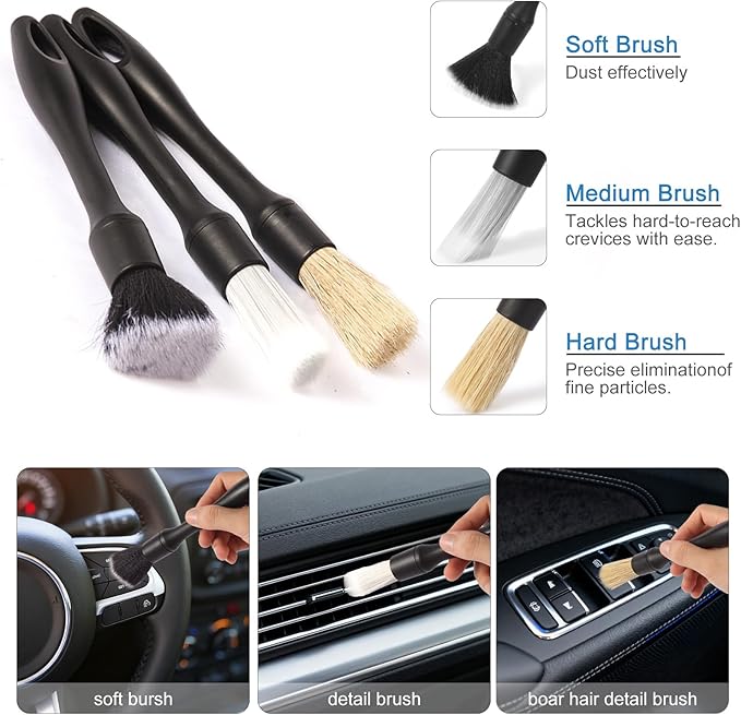 5PCS Car Detailing Brush Set
