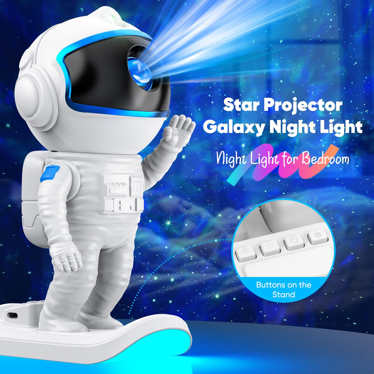 Galaxy Projector, Star Projector Night Light with Timer and Remote for Bedroom, Adjustable Head Angle Nebula Ceiling Lamp, Gifts for Adults, Teens, Christmas, Birthday, Room Decor