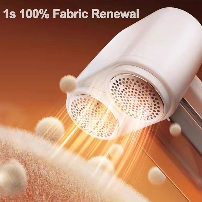 Dual-Head Fabric Shaver and Lint Remover, Rechargeable Sweater Shaver