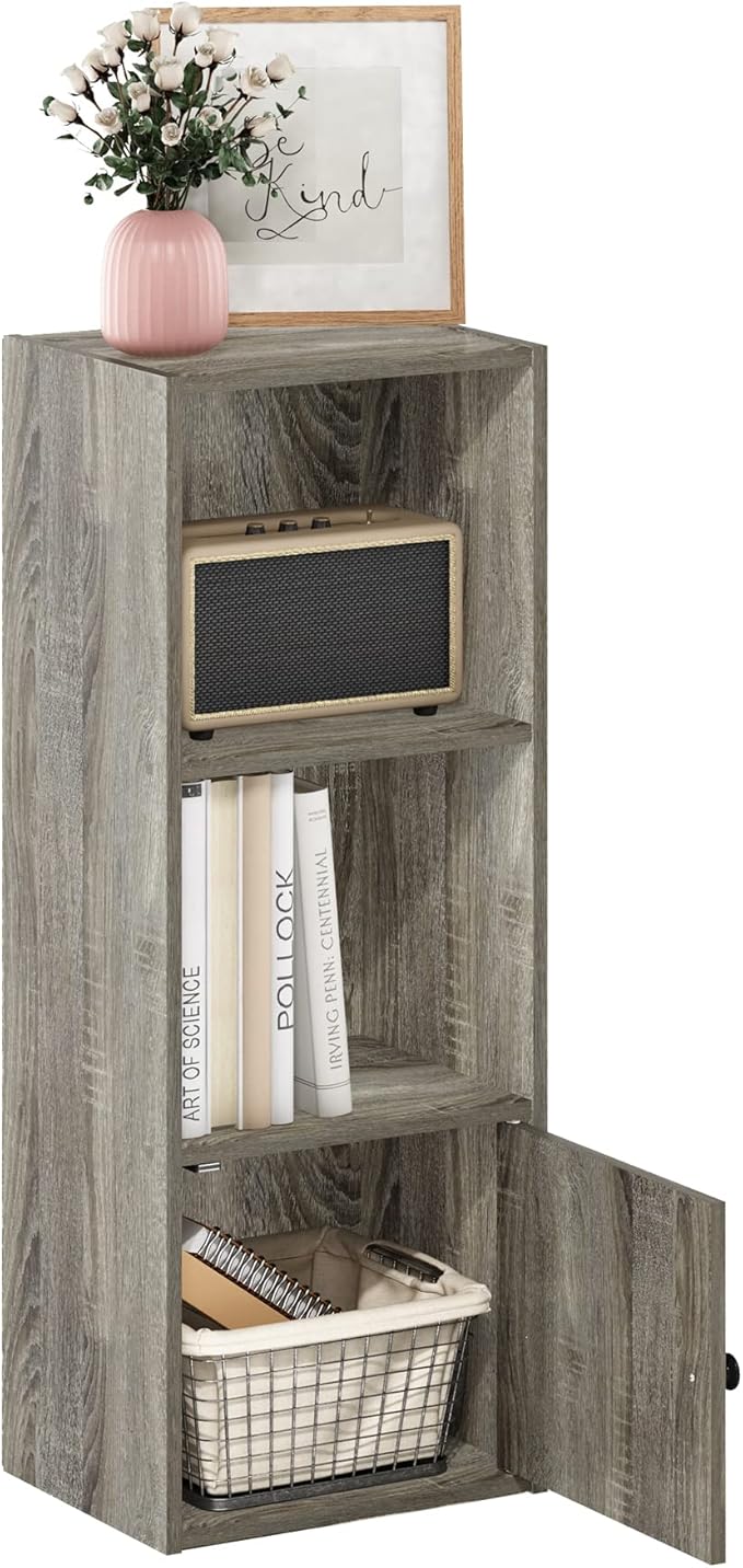 Furinno LUDER Book Shelf, 3-Tier Modern Bookshelf, Bookcase