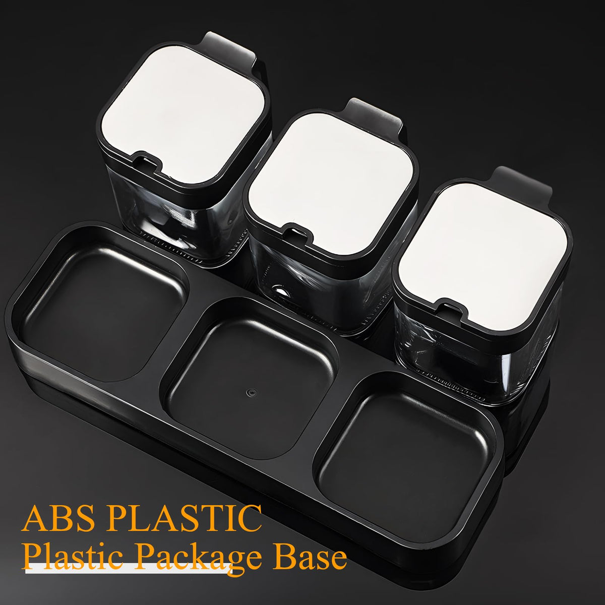 Teenyyou 7 Pcs Salt Sugar Container and Oil Dispenser for Kitchen Gift Set, 8.6 oz Clear Glass Condiment Canisters Pots with Lid and Spoon 17 oz Glass Oil Bottle for Countertop, Coffee Bar