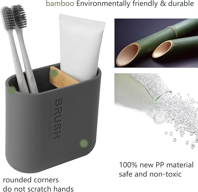 Toothbrush Holders Bamboo Electric Toothbrush Holder Bathroom Storage Organizer