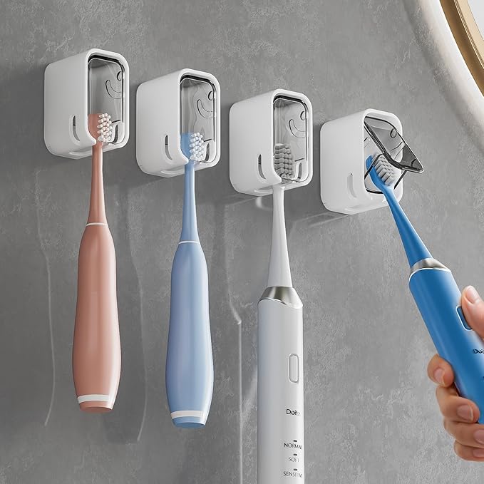 Toothbrush Holders for Bathroom【Innovation Single Slot Design】 2PCS Toothbrush