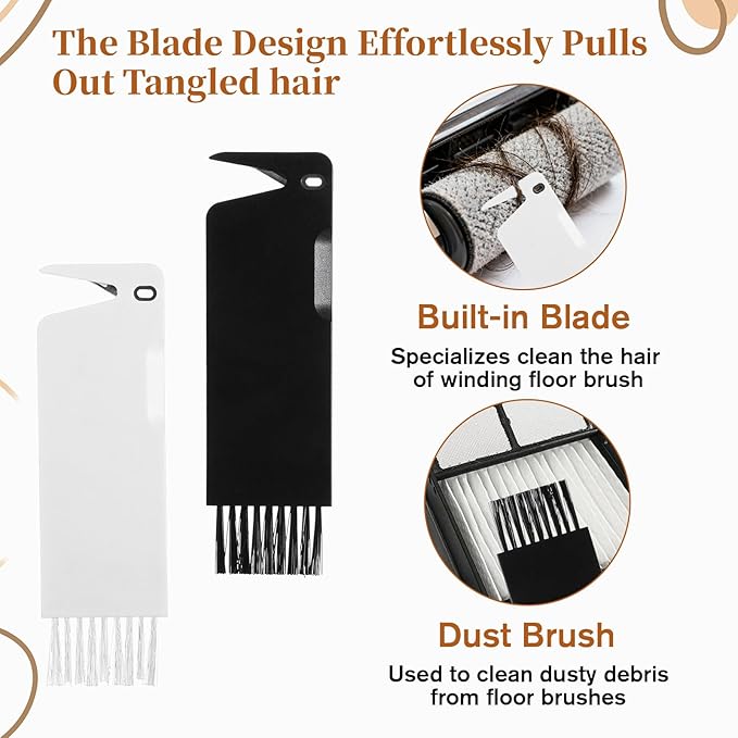 4 PCS Handheld Vacuum Cleaner Brush, Universal Dust Brush, 2 in 1 Vacuum Roller