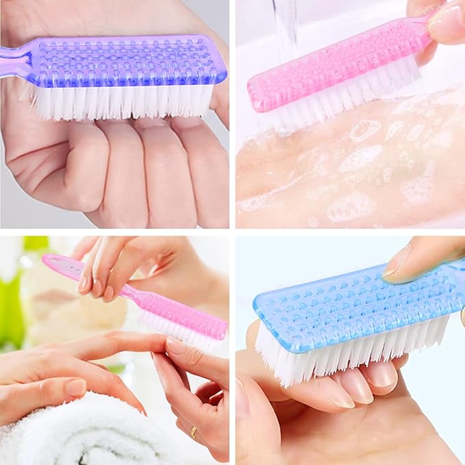 HOFASON 6 Pack Nail Brush for Cleaning Fingernails, Nail Brush Handle Grip