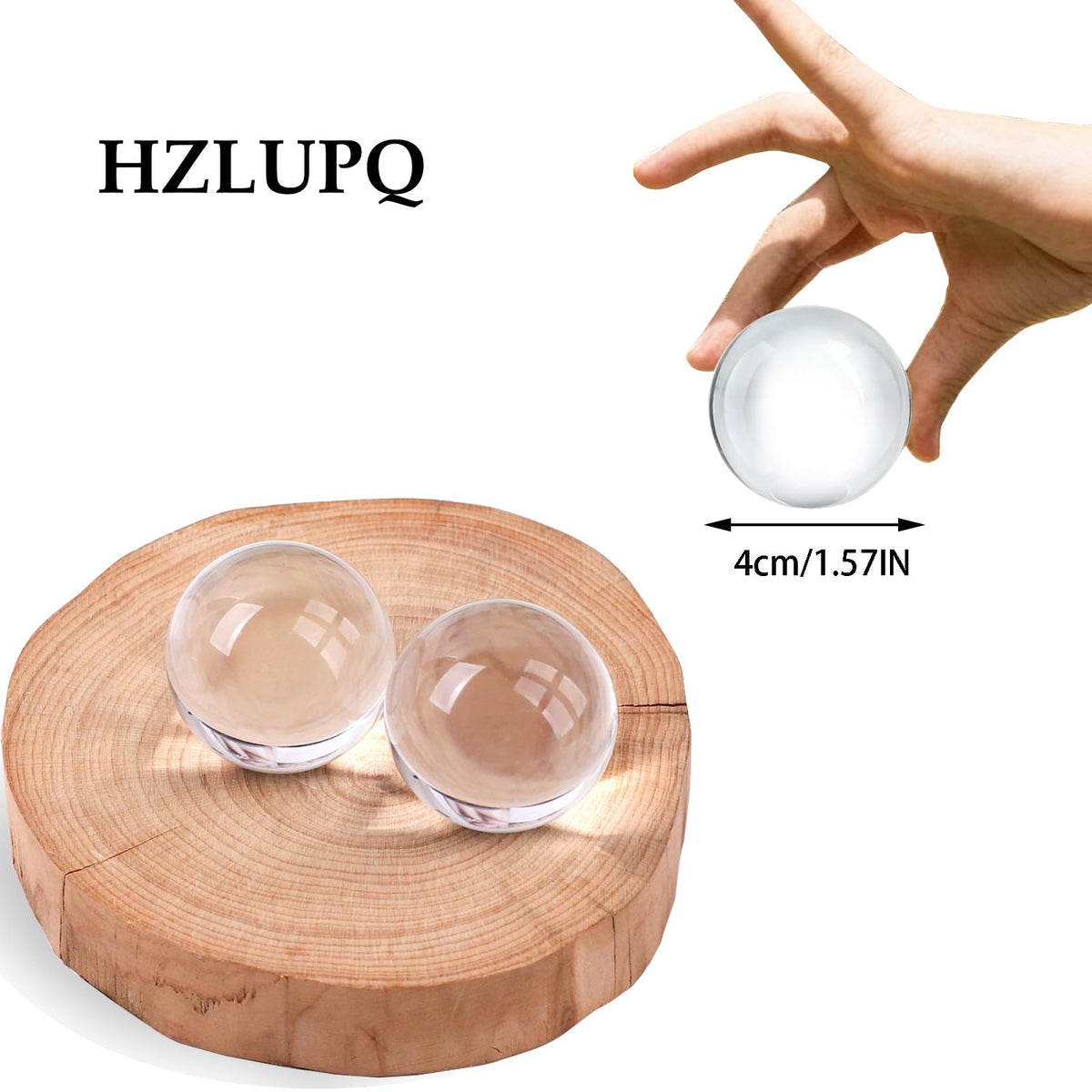 HZLUPQ 6PCS Clear Crystal Ball Spheres, Decorative Glass Orbs for Home Decor