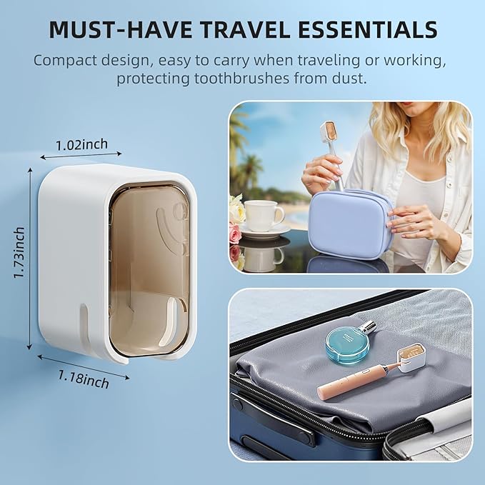 Travel Toothbrush Head Cover 4PCS, Electric Toothbrush Covers Caps, Ventilated