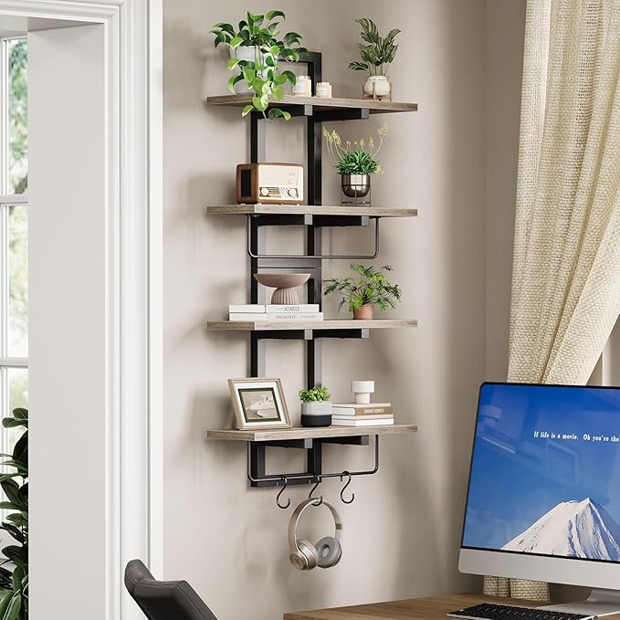 Creso hom Floating Shelves, Hanging Bathroom Shelves 2-Tier, Wall Mounted