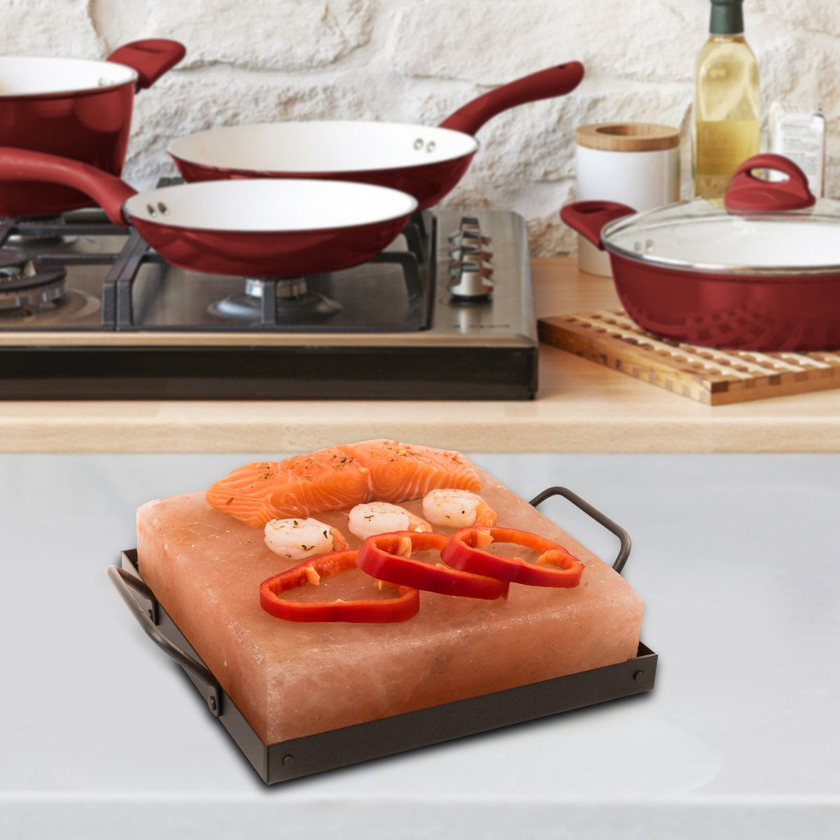 Himalayan Chef Natural Himalayan Crystal Salt cooking plate 8" X 8" X 2"
